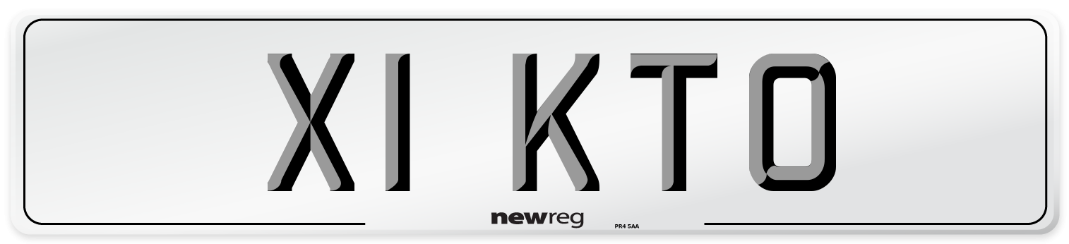 X1 KTO Number Plate from New Reg